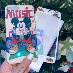 Music Themed Cartoon Character iPhone 7/8 PLUS Case W Screen protector